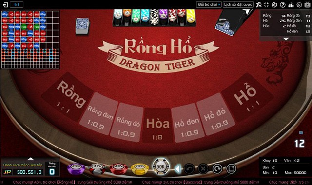 Một tựa game không thể bỏ qua trong sòng bài casino chính là rồng hổ